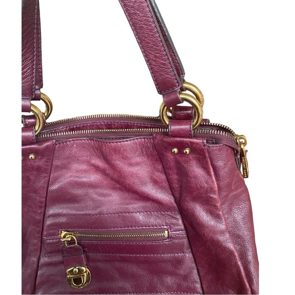 Marc Jacobs Preppy Burgundy Leather Hobo Bag - Picture 5 of 9
